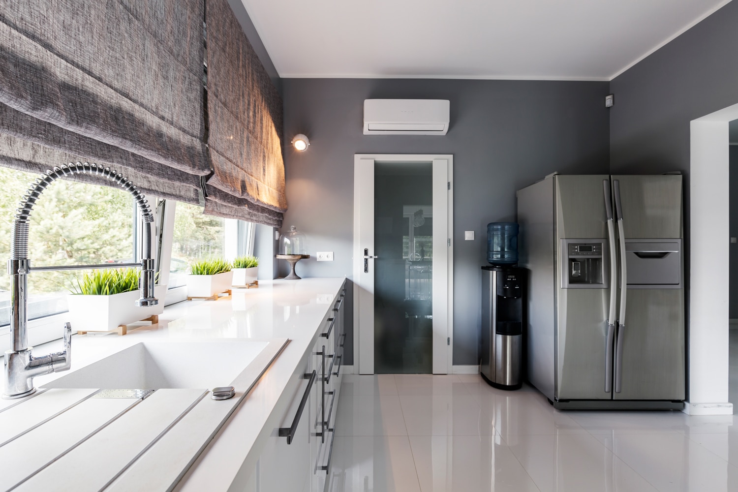 Mitsubishi varmepumpe fra Alfreds Elektroservice AS installert i en bolig i Bodø for energieffektiv oppvarming